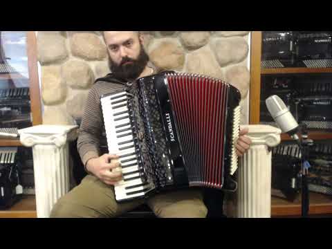 SCANBJP442QC - Black Scandalli Conservatorio BJP 442 Quint Converter Piano Accordion LMMH  $10999
