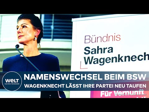BSW: Partei startet Namenssuche - Sahra Wagenknechts streicht ihren Namen aus der Partei!