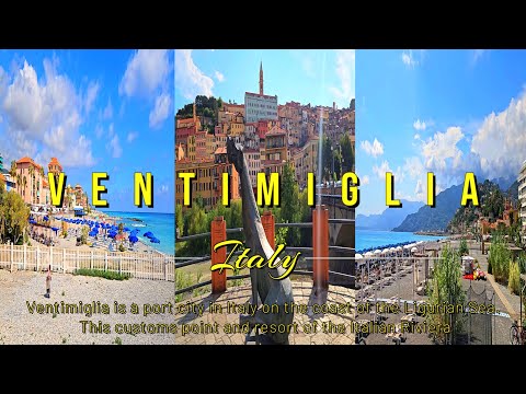 Italy Ventimiglia mediterranean Vintimille Italie 🇮🇹 🌴 Riviera ligure Italian 4K 60fps