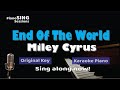 Miley Cyrus End Of The World Karaoke Piano With Lyrics