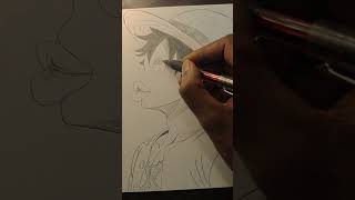 Download lagu drawing Luffy side view #shorts #onepiece #luffy #anime #drawing mp3