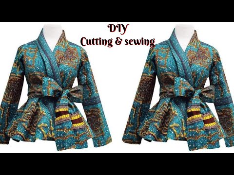 How to make a WRAP BLOUSE/TOP cutting and sewing...