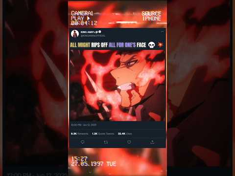 ALL MIGHT rips off ALL FOR ONE'S face 💀💥 | #myheroacademia #animeedit #mangaedit #video #allmight