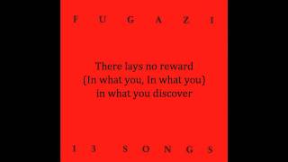 Fugazi-Suggestion with Lyrics