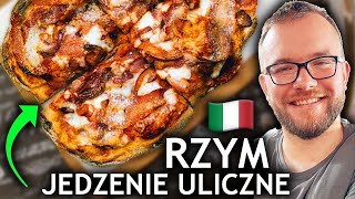 RZYM: JEDZENIE ULICZNE w RZYMIE: pizza na kawałki, tiramisu, przekąski (Włochy 2021) GASTRO VLOG 445