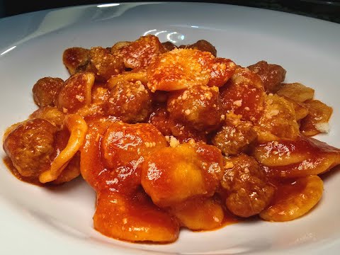 orecchiette con sugo di polpette, golose da morire