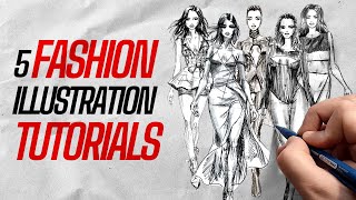Fashion Sketching: 5 Step-by-Step Tutorials for Drawing Stylish Models