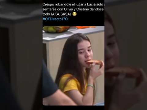 Cristina viendo el coqueteo de Crespo con Olivia #ot2025 #operaciontriunfo #otdirecto #shorts #ot