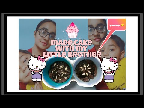 Made cakes with my little brother 🎂🎂**yummy** || Madhvi Mohan