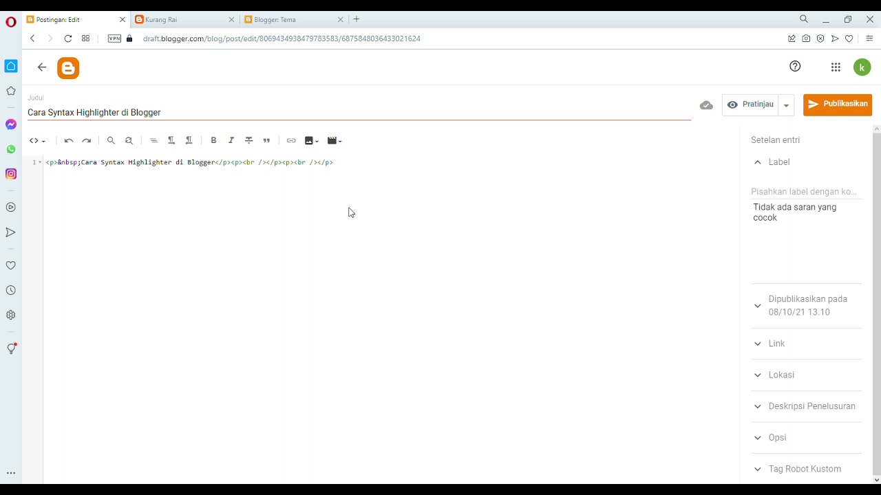 Cara Syntax Highlighter di Blogger #blogger #bloggerindonesia #SyntaxHighlighter