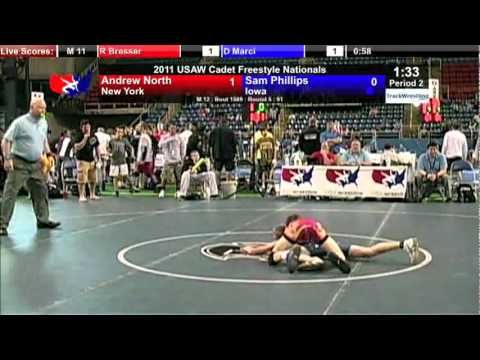 Cadet Freestyle 91 - Sam Phillips (IA) vs. Andrew North (NY)