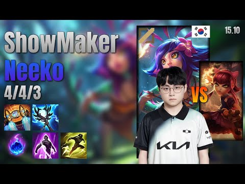 ShowMaker Mid Neeko vs Annie lol KR solo rank Full Game 15.10 | 쇼메이커 니코 vs 애니