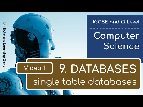 IGCSE Computer Science 2023-25 ​​- Topic 9 DATABASES: Video 1 - Single Table Databases