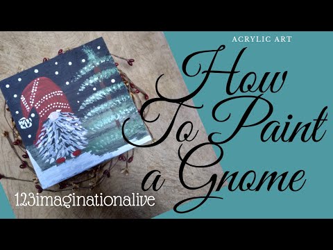 How To Paint A Christmas Gnome With Acrylics
