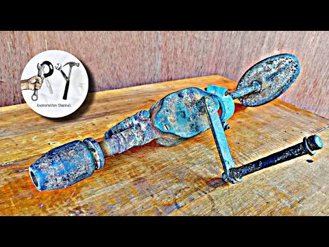 Antique Hand Crank Hammer Drill Restoration