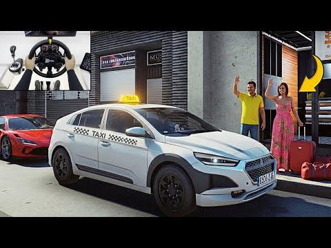 Taxi Life - Relaxing Taxi Driving Through the City Streets | Steering Wheel Gameplay
