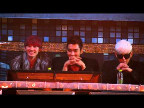 121229 [HD fancam] Hyuk, Siwon & Kangin 2ne1 at SBS Gayo