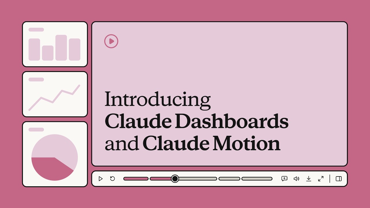 Claude Adds Data-Connected Dashboards and Editable Motion Graphics