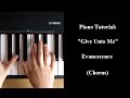 Piano Tutorial: Evanescence: Give Unto Me [CHORUS ...