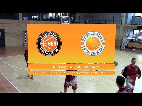 KK "Gen" Sarajevo  KK Jablanica- A2 Liga Jug KSBIH XII Kolo