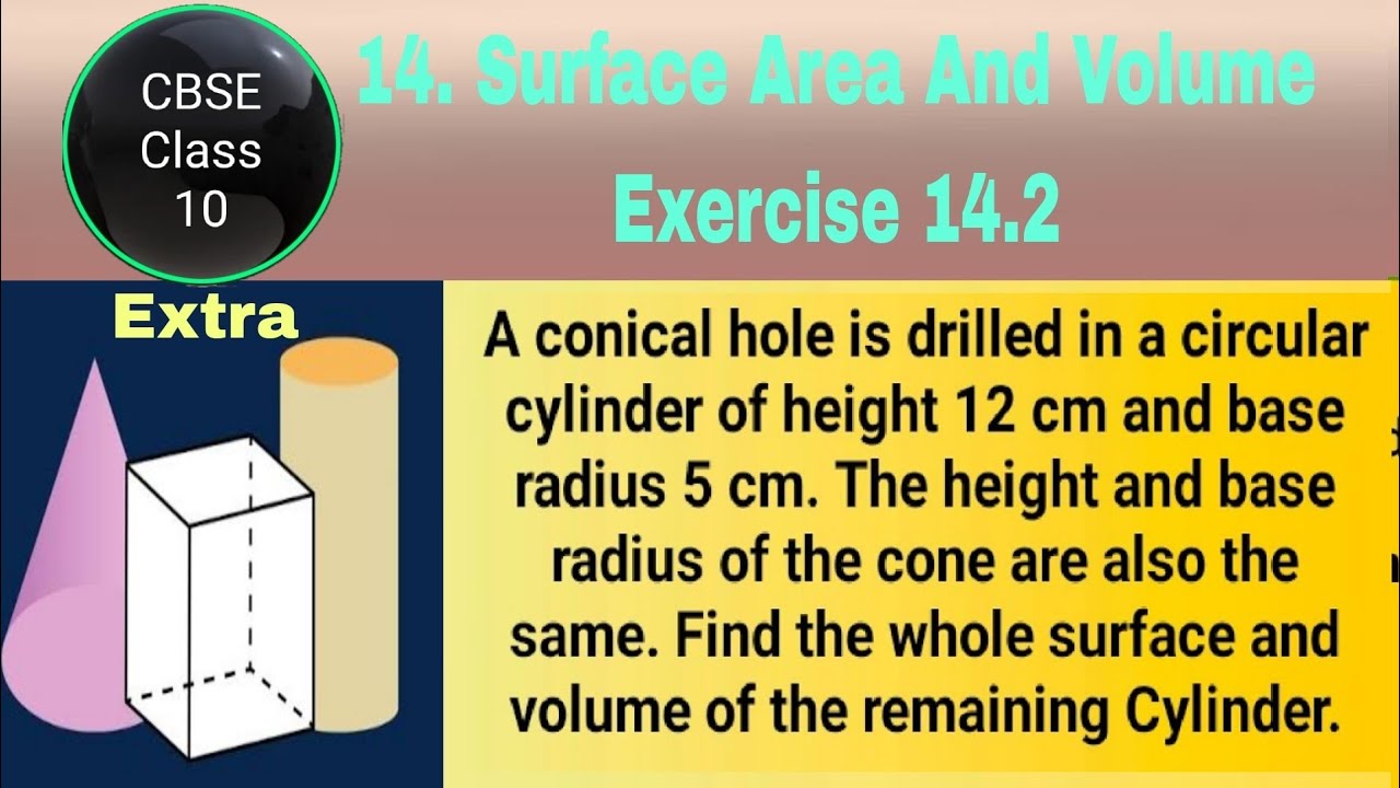 Watch video A conical hole is drilled in a circular cylinder of height 12 cm and base radius 5cm. The height and Now A conical hole is drilled in a circular cylinder of height 12 cm and base radius 5cm. The height and