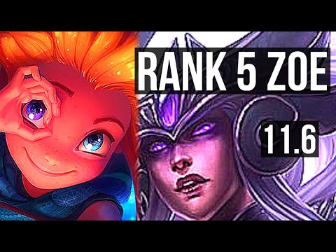 ZOE vs SYNDRA (MID) | Rank 5 Zoe, 7/1/4 | TR Challenger | v11.6