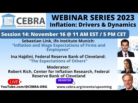 CEBRA webinar series "Inflation: Drivers and Dynamics", Session 14