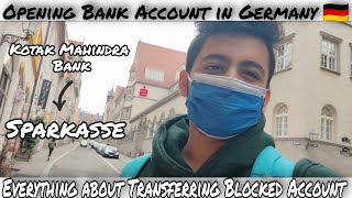 Opening Bank account 🇩🇪!! Transferring Blocked account !! Kotak Mahindra Bank to Sparkasse ,Vlog -10