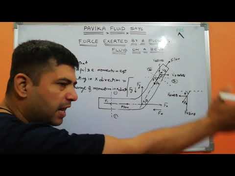 Force exerted by a flowing fluid on a pipe bend