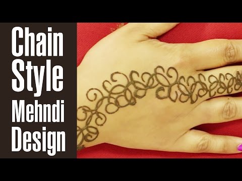 手のための最も最近のチェーン様式の Mehndi の設計 (Latest Chain Style Mehndi Design For Hands)