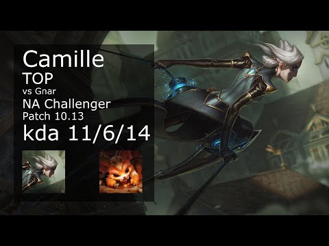 Camille Top vs Gnar - NA Challenger 11/6/14 Patch 10.13 Gameplay