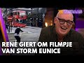 René giert om filmpje van storm Eunice: ‘Laat ‘m nog één keer zien!’ | VI VANDAAG