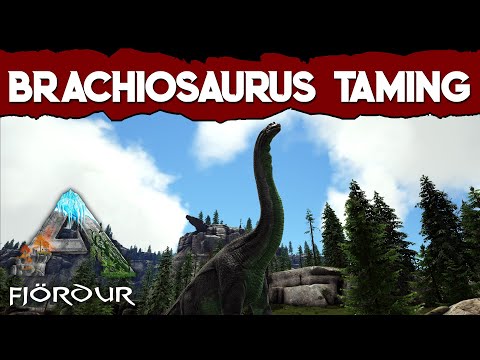Ark Fjördur - Brachiosaurus Taming with Bullets!