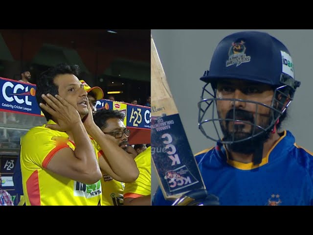 Jiiva Furious Over Jayaram’s Back2Back 4s | Chennai Rhinos vs Karnataka Bulldozers | CCL Highlights