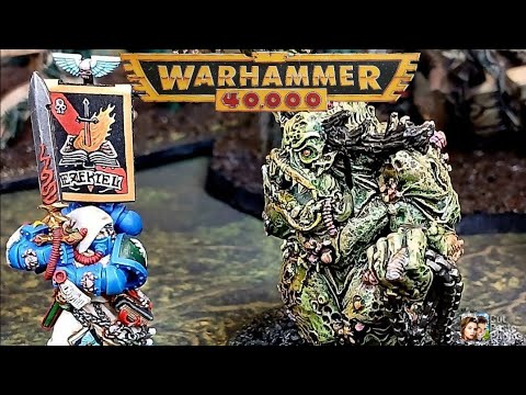 Games Workshop Warhammer 40k 2nd edition battle report. Dark Angels vs Deathguard