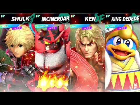 Super Smash Bros Ultimate Amiibo Fights Request Shulk vs Incineroar v Ken vs Dedede