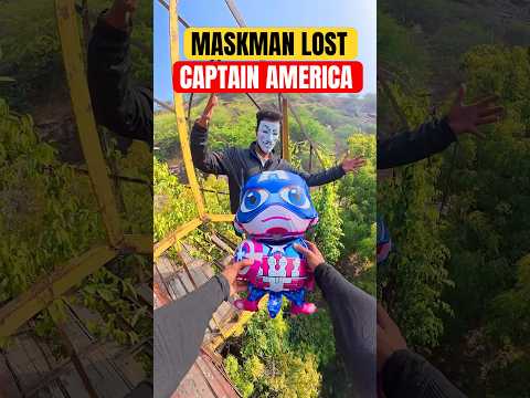 BIG CAPTAIN AMERICA BALLOON 🎈 😭 #rishabhfreerun#parkour#captainamerica#balloons#shorts#viral