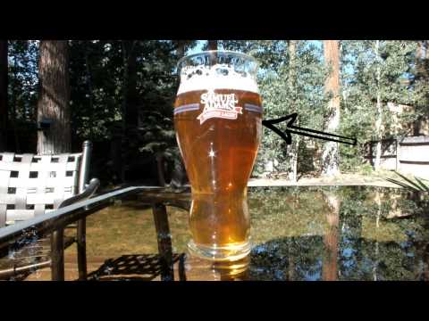 Sam Adams perfect beer glass