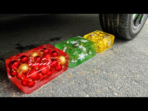 💦 Funny Crushing Experiment Large Ice Blocks vs Car! Crushing Crunchy, Soft Things with Car!