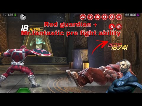 Red guardian doing massive damage with mr.fantastic preflight ability and synergy - MCOC