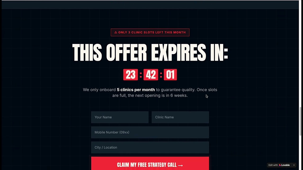 Clinic Funnels PH patient booking funnel preview