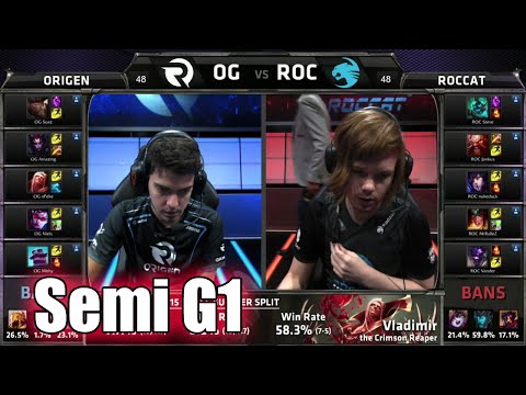 Origen vs ROCCAT | Game 1 Semi Finals S5 EU LCS Regional Qualifier for Worlds | OG vs ROC G1 Semi