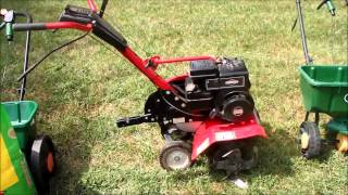 Fall Grass Seeding and Aerating the Lawn with the Garden Tiller -  September 20, 2014