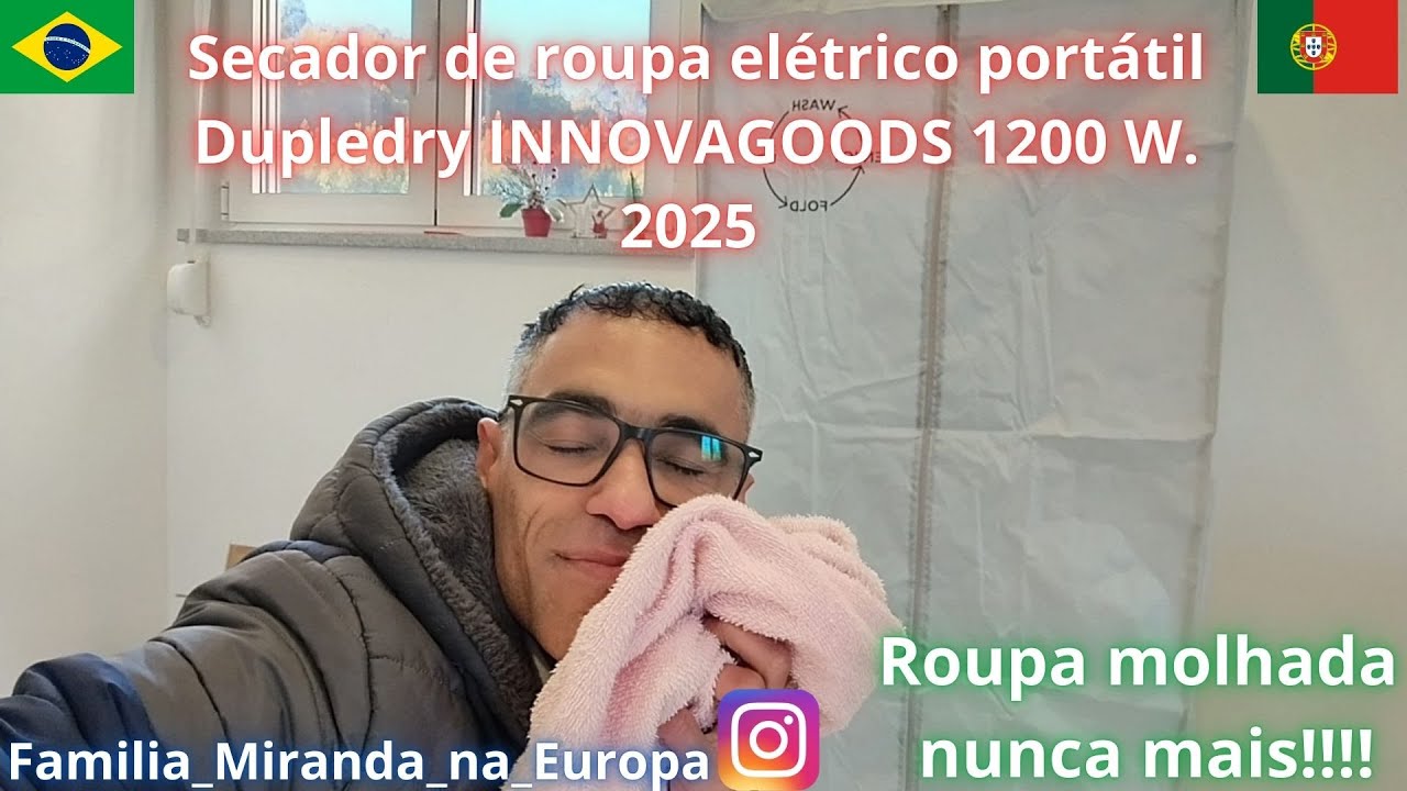 Secador de roupa elétrico portátil Dupledry INNOVAGOODS 1200 W | opção para 2025 | EP 151
