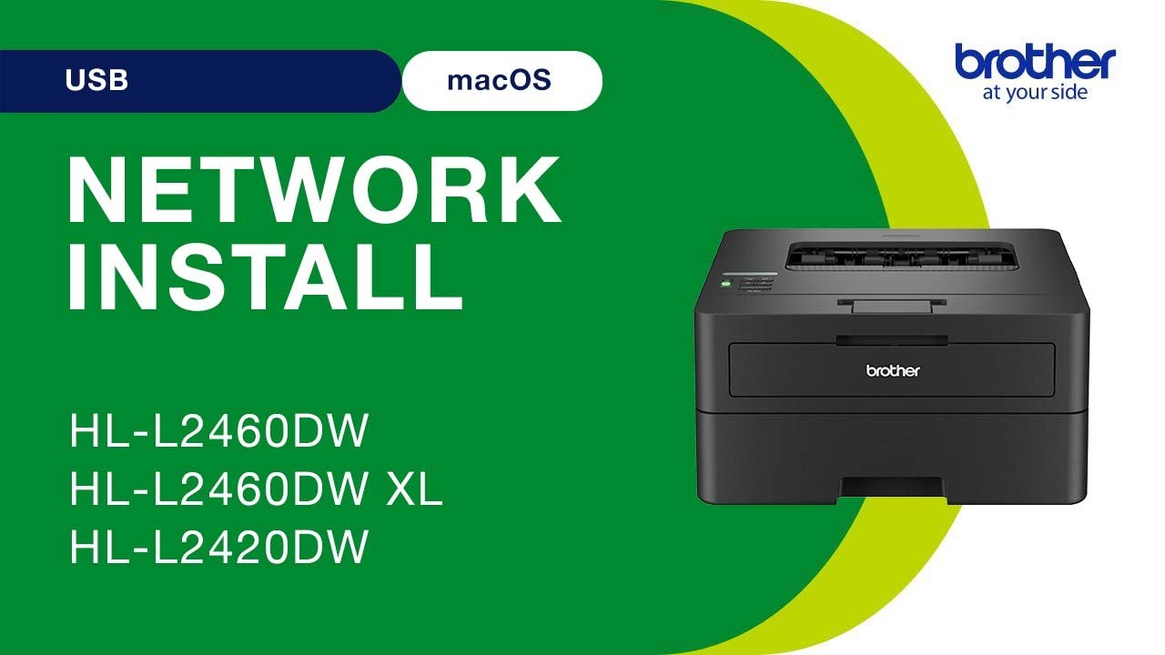 Install HLL2460DW on a wired network - Mac