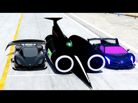 Lamborghini Veneno GTR Concpet vs Thrust SSC vs SSC Tuatara Concept at Drag Race 20 KM