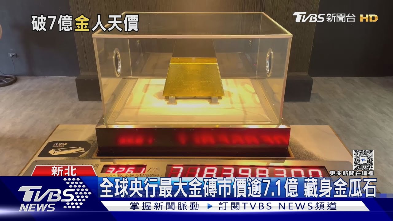 破7.1億天價！全球央行最大金磚　藏身金瓜石博物館