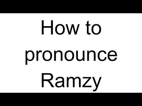 How to Pronounce Ramzy (Arabic)