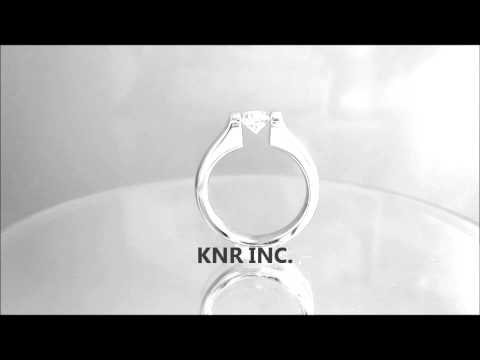 14K WHITE GOLD ROUND CUT DIAMOND ENGAGEMENT RING TENSION SET STYLE BAND 0.50CT - KNR INC - 358.1
