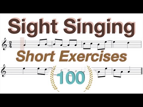 [No BGM] Sight Singing Short Exercises 100 (2 hours)